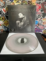 ARIANA GRANDE Yours Truly VG++ PINK/GRAY SWIRL VINYL W/HYPE STICKER