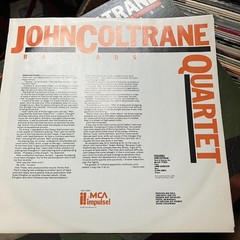 JOHN COLTRANE BALLADS Audiophile Impulse MCA 5885 LP Stamped PROMO 3