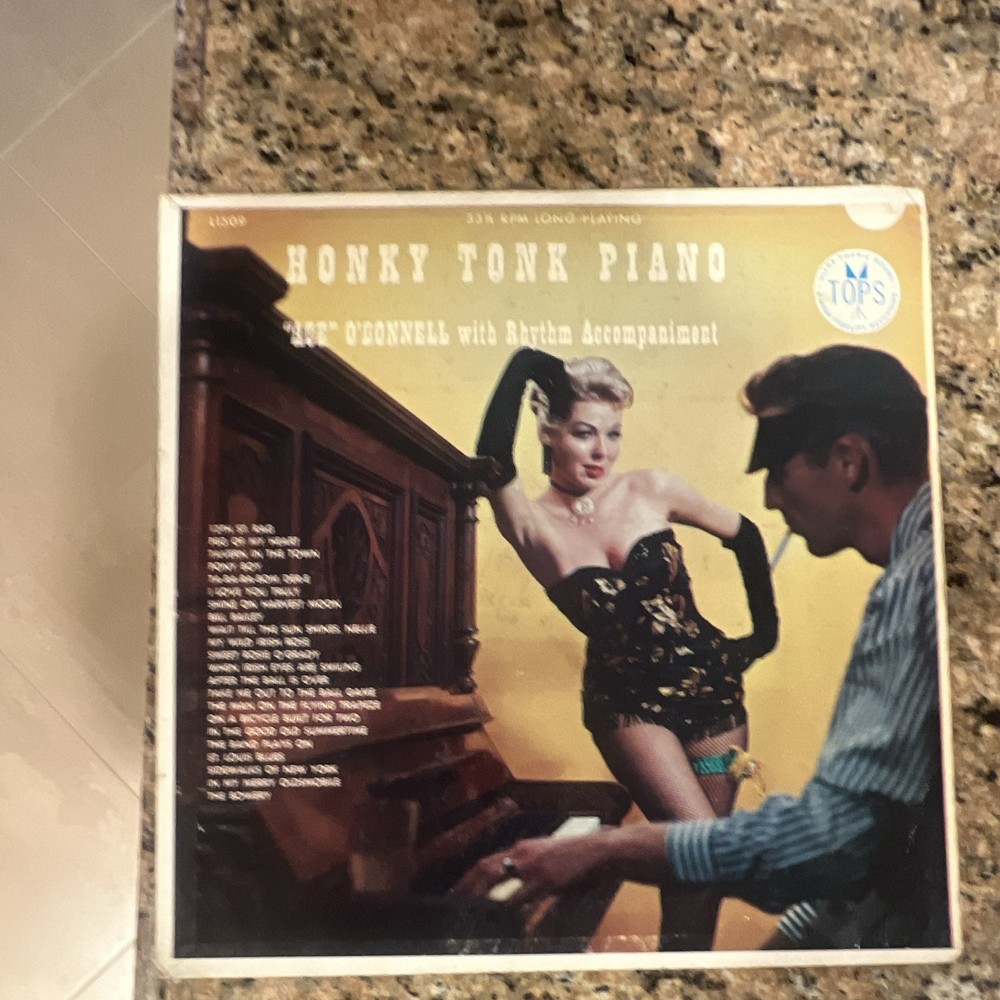 TOPS Ace O’Donnell Honky Tonk Piano LP Vinyl 12″ 33 RPM Jazz L1509