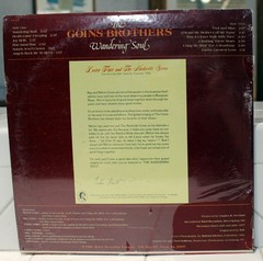 Rare Bluegrass LP – The Goins Brothers – Wandering Soul – Rebel # SLP-1586