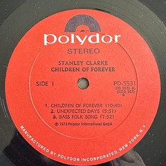 Stanley Clarke Children Of Forever Vinyl LP 1973 Polydor Records Jazz Fusion