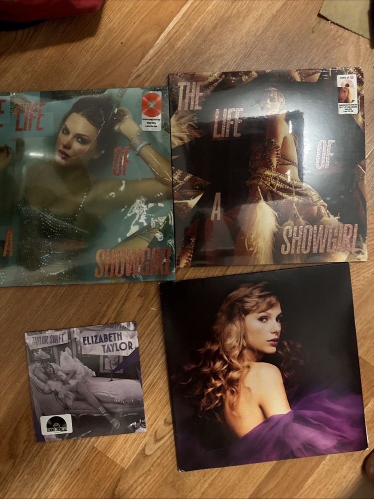 Taylor Swift Showgirl 2 Variants + Elizabeth Taylor 7”single / speak now REAd