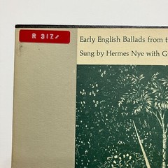 Hermes Nye Early English Ballads From Percy & Child LP Vinyl Folk Folkways