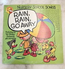 Nursery School Songs Rain Rain Go Away Vinyl LP Merry Children’s Record 1972 EX