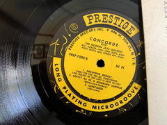 MODERN JAZZ QUARTET CONCORDE LP PRESTIGE RE 1957 MONO W50TH RVG JAZZ CLEAN VG+