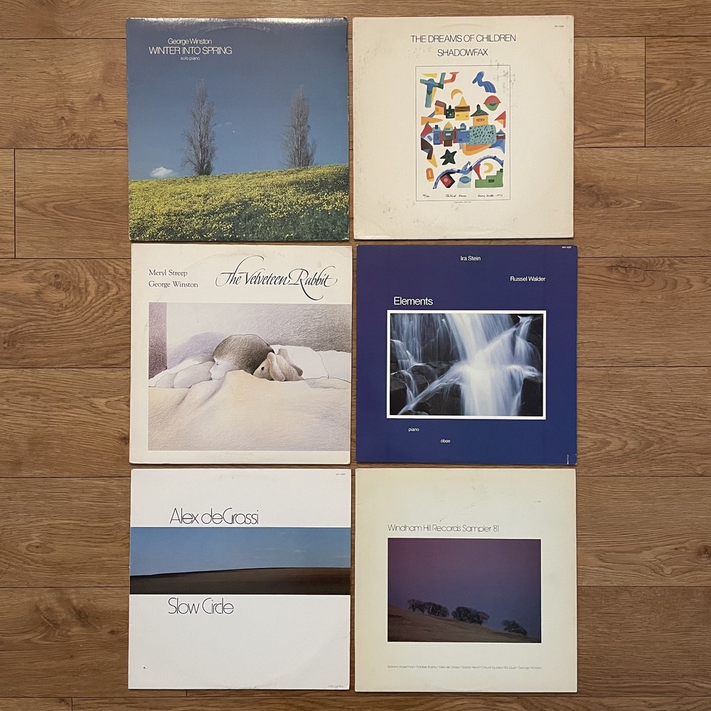 Windham Hill LPs: Lot of (6), deGrassi/Shadowfax/Winston, more, EXC