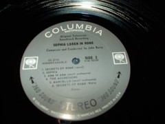 John Barry Sophia Loren In Rome Columbia Record LP