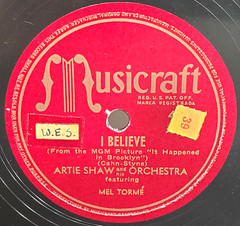 1947 Artie Shaw -Mel Torme VG 78 10 in Musicraft SHELLAC 492 Same Old Dream