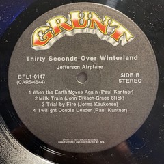 Jefferson Airplane – Thirty Seconds Over Winterland Vinyl, LP 1973 Grunt