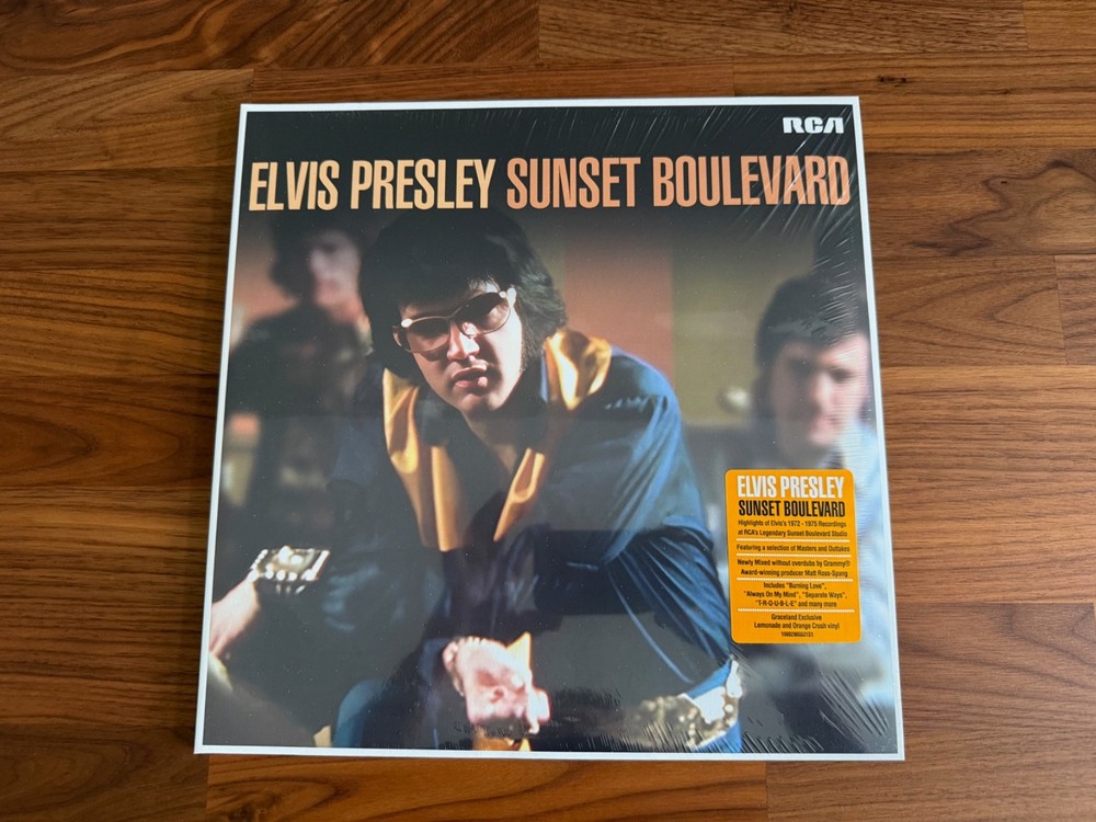 Elvis Presley Sunset Boulevard Graceland Exclusive Sealed Orange Yellow 2 LP