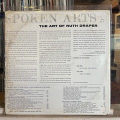 [SPOKEN WORD]~EXC LP~RUTH DRAPER~The Art Of~VOL. V~5~Doctors And Diets~The Actre