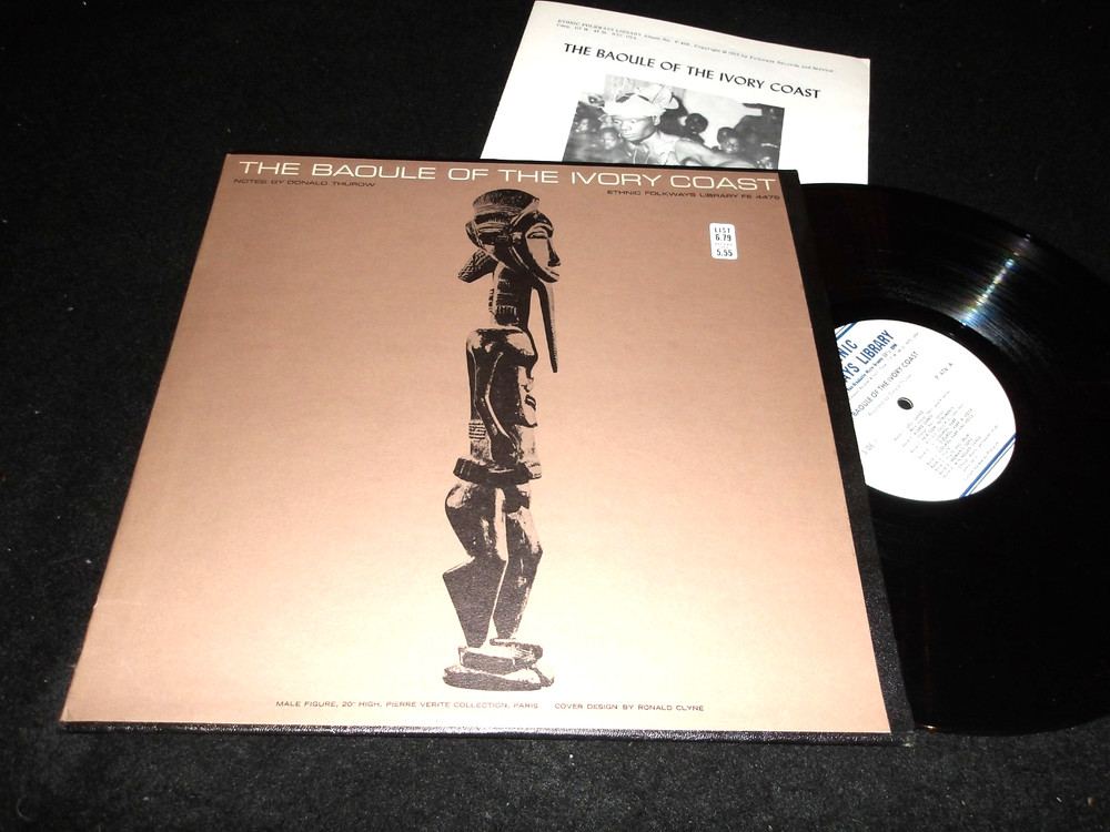 BAOULE Of The IVORY COAST Traditional AFRICAN Music LP ETHNIC FOLKWAYS 1956 Whit