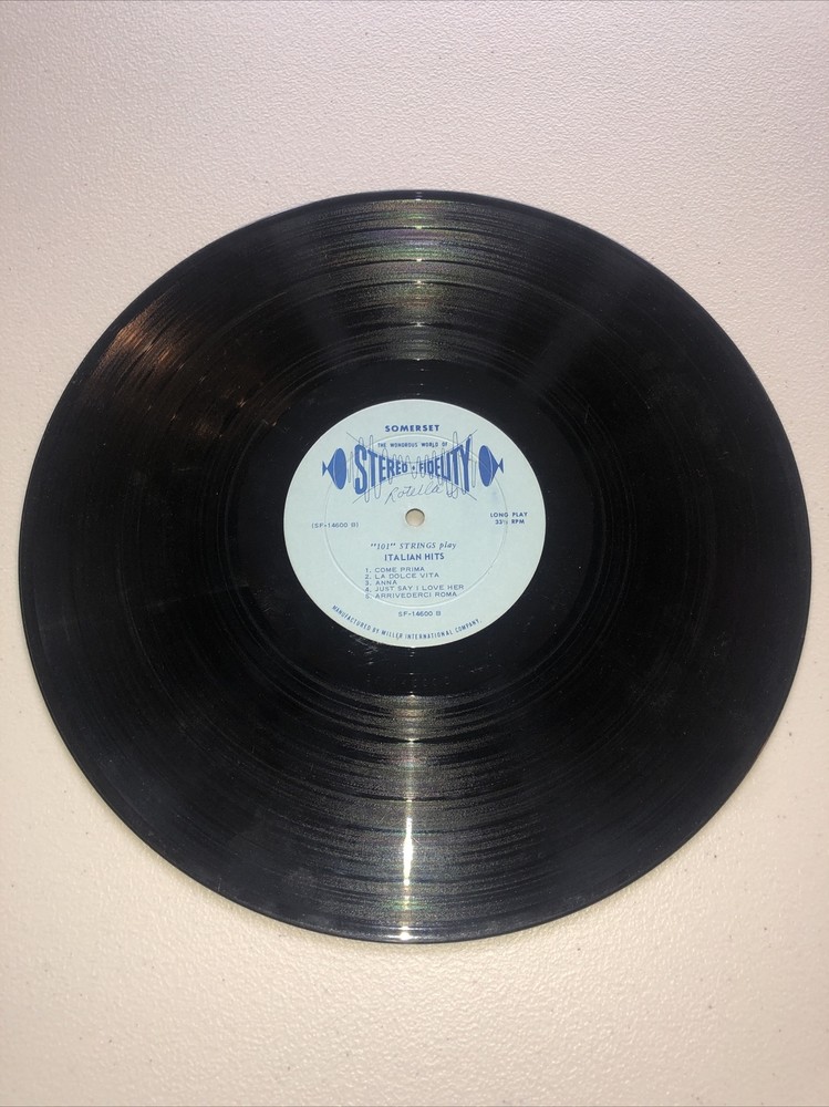 101 Strings “Italian Hits” (Vinyl 1st “Stereo” Rel-1961 / SF-14600) Record Only