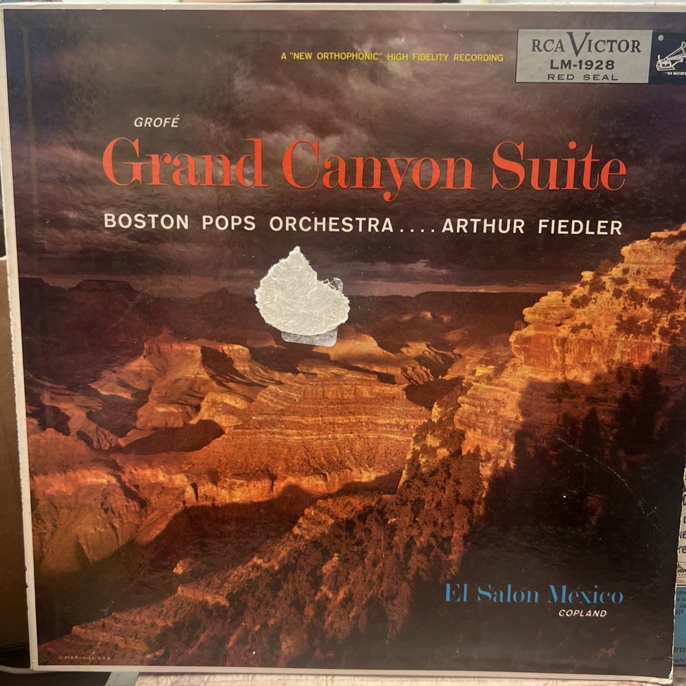 Boston Pops Grofe’s Grand Canyon Suite LP Arthur Feidler ULTRASONIC CLEAN VG++!