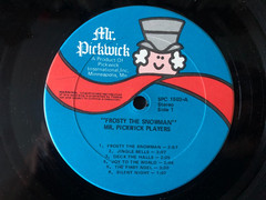Mr Pickwick Players FROSTY THE SNOWMAN 1977 Mr Pickwick VG+/VG Christmas