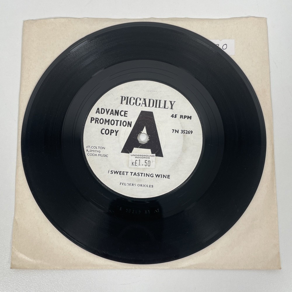 Felders Orioles Sweet Tasting Wine 7” Promo Single Vinyl Record 45rpm Turn On