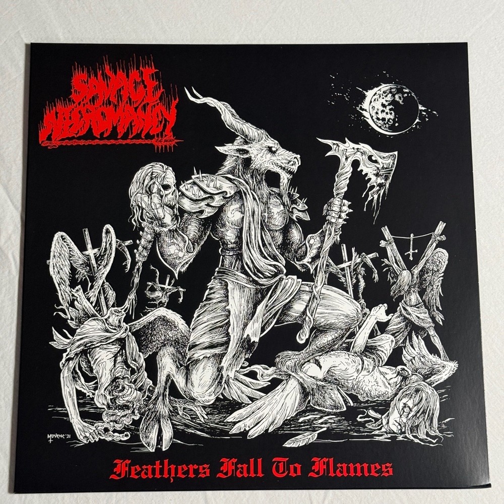 Savage Necronomancy LP Record Red Vinyl Black Metal 33⅓ RPM