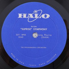 Haydn “Surprise” And Schubert “Unfinished” Symphony – 1957 LP Record Halo 5040
