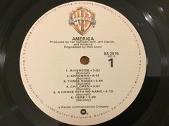 America “America” Reissue Vinyl = VG+ 12″ LP Record Rock, Soft Rock, Pop Rock