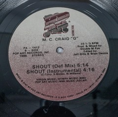 MC Craig G – Shout (Rap Version) 1985 12″ US Orig Pop Art PA-1412 Marley Marl