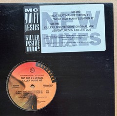 MC 900 Ft Jesus – Killer Inside Me RARE promo 12″ remixes vinyl single ’91