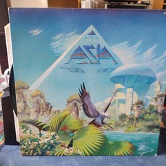 ASIA – Asia Alpha – Vinyl Record LP Album & Insert – 1983 Geffen – GEF 25508