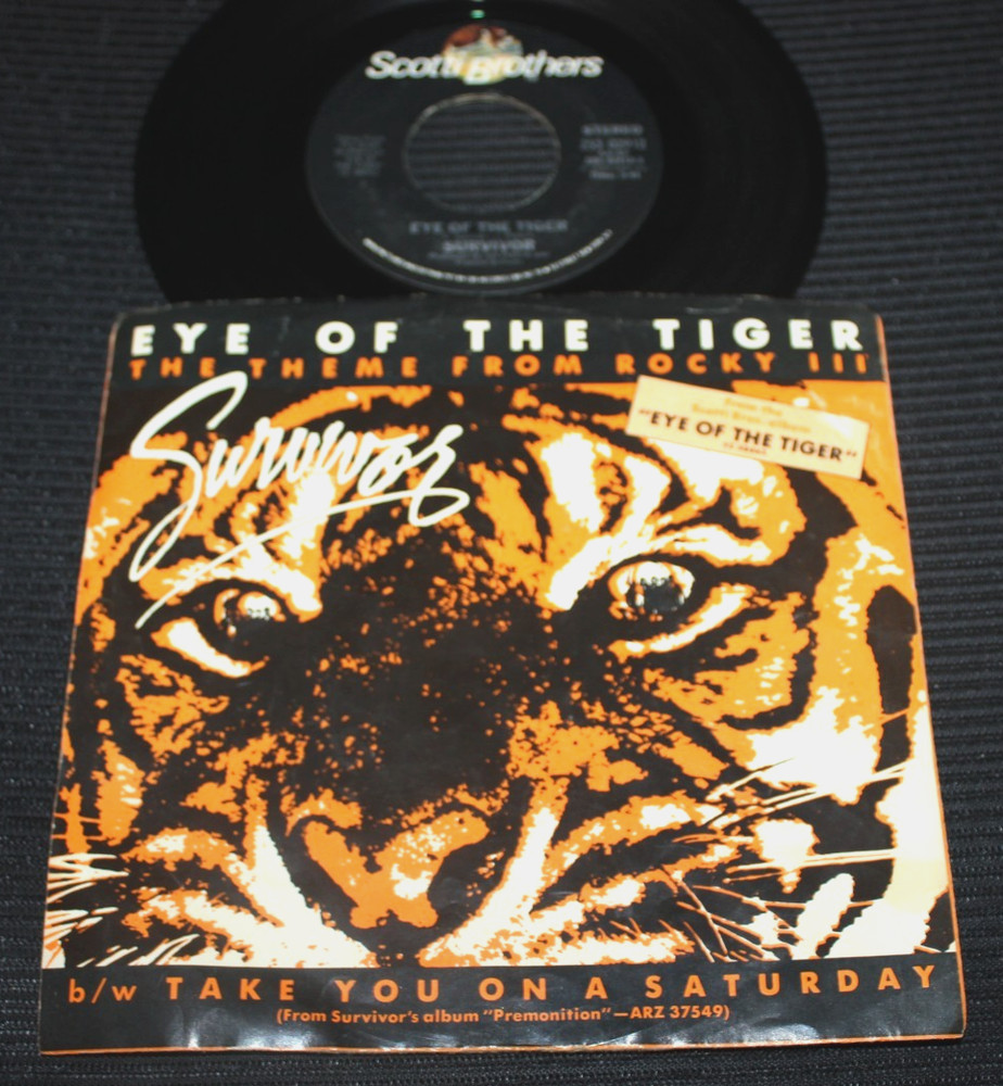 SURVIVOR – Eye Of The Tiger (OG 1982 U.S. 7″ 45 Vinyl + PS)
