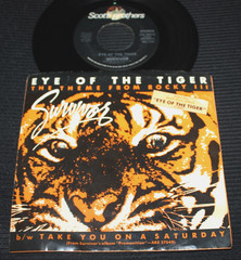 SURVIVOR – Eye Of The Tiger (OG 1982 U.S. 7″ 45 Vinyl + PS)
