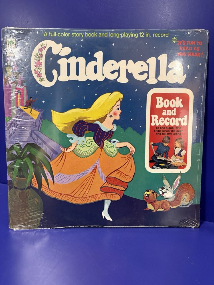 Cinderella Book And Vinyl Record. Peter Pan Records BR 500. ©️1971. NEW/SEALED