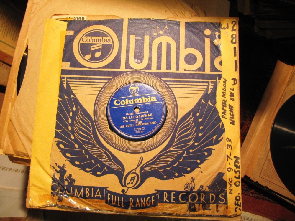 1928 LENA MACHADO John Amasiu Royal Hawaiian Band Na Lei O Hawaii COLUMBIA 1570