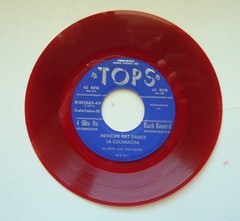 TOPS 1950s PARADE of HITS ALBUM, 4 RED VINYL 45 RPM RECORDS