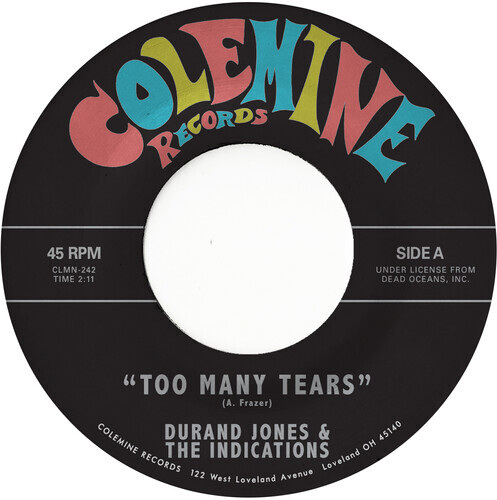 Jones,Durand & The I – Too Many Tears / Cruisin’ to the Parque [New 7″ Vinyl]