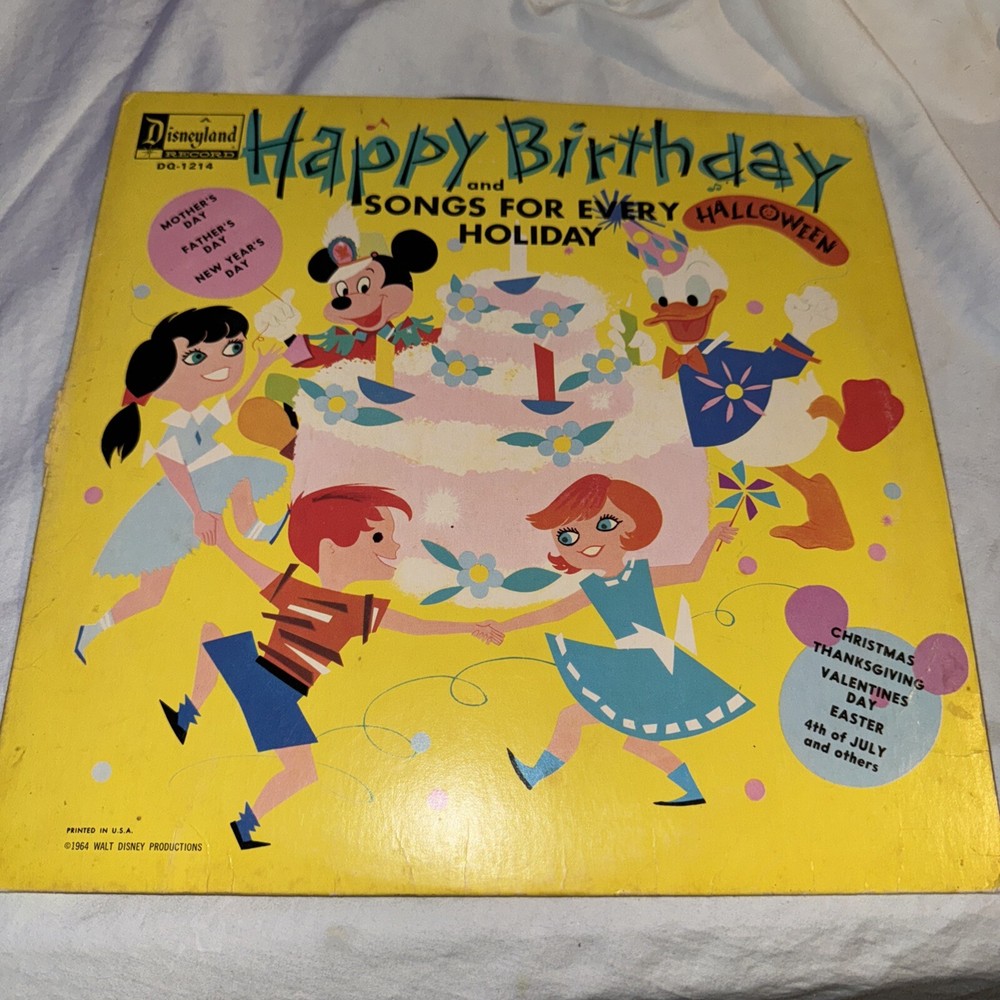 1964 Happy Birthday And Songs For Every Holiday Halloween Disneyland Record…