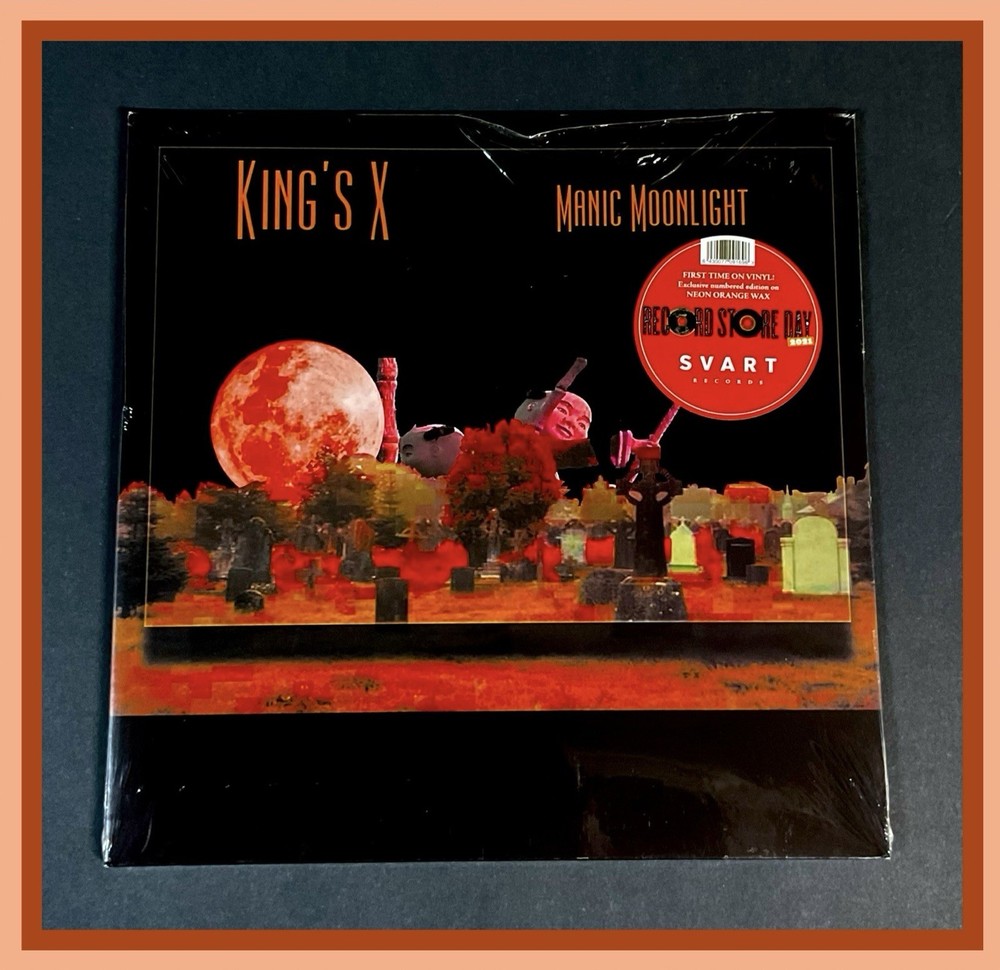 King’s X – Manic Moonlight LP On Numbered Orange Vinyl Ty Tabor Doug Pinnick