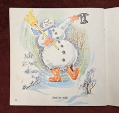 FROSTY THE SNOWMAN Little Golden Book Read Along Book & Record VG