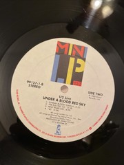 U2 Vinyl Record Live Under A Blood Red Sky Original 1980 Rock