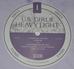 U.S. Girls – Heavy Light – 2020 4AD Label Lavender/White Marbled Vinyl LP