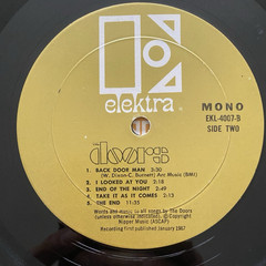 THE DOORS RARE 1967 MONO MONARCH OHER MISPRESS CLASSIC HARD ROCK PSYCH EX/VG