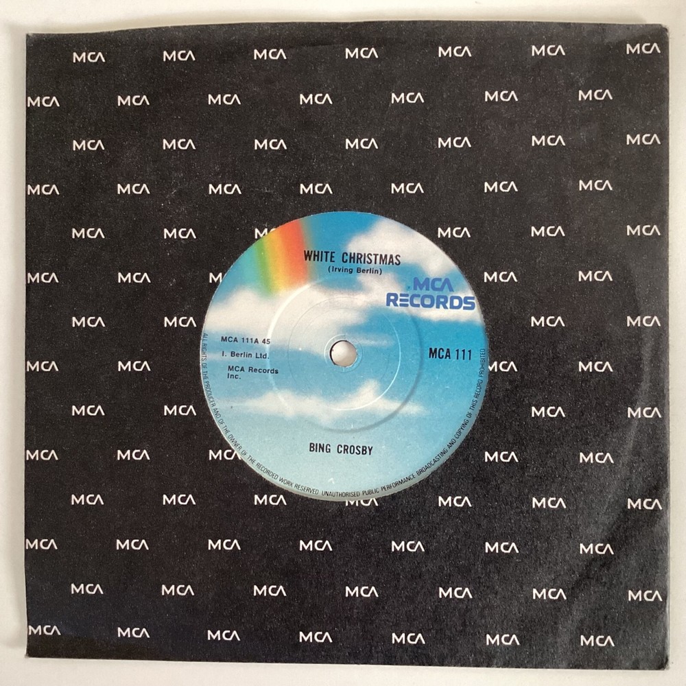 Bing Crosby white Christmas, God rest ye merry gentlemen 7” 45 VINYL SINGLE 2