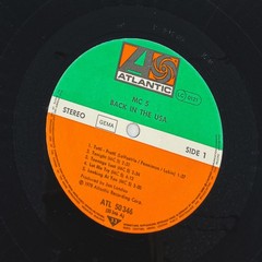 MC5 – Back in the USA [VINYL LP] 1970 • First German Pressing! •Atlantic Records