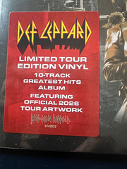 Def Leppard Greatest Hits ’26 Tour Red Vinyl + Signed Art Card – SHIPS FROM USA
