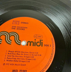 The Doors Star Collection LP German Press MID 22 001 VG+/VG Jim Morrison