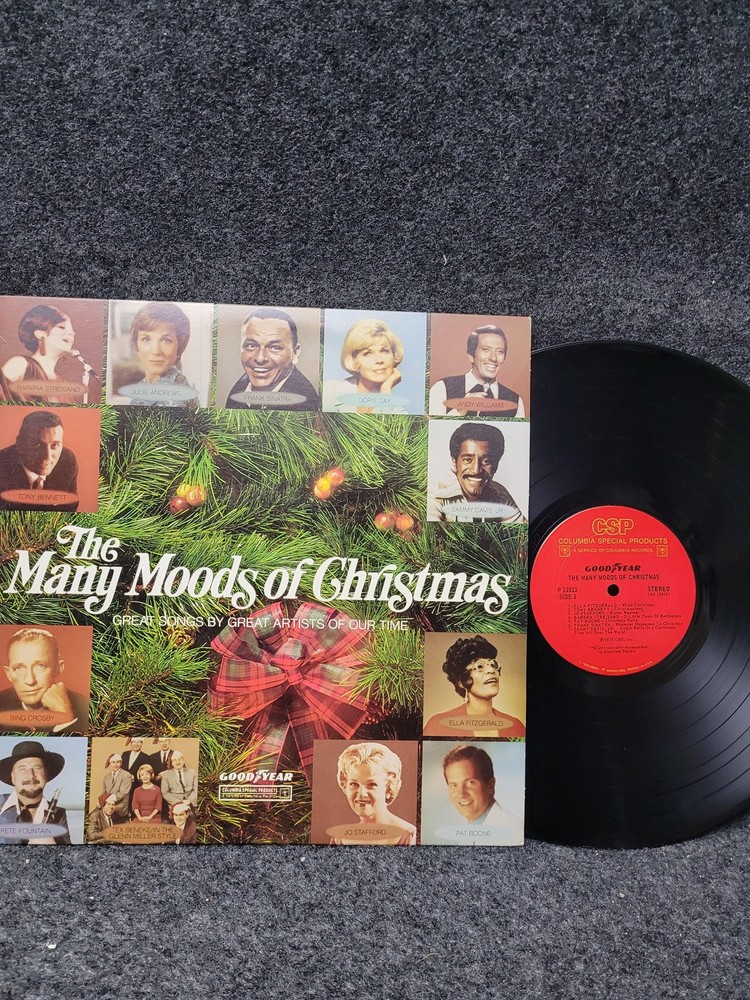 Vintage Many Moods Of Christmas 12″ Black Vinyl LP 1973 Columbia Xmas Holiday