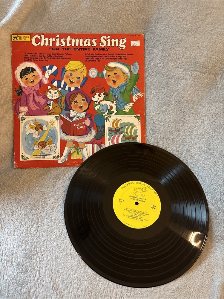 Christmas Sing for the entire family Rocking Horse X-5101 stereo LP vinyl record