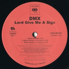 DMX Lord Give Me A Sign 2006 US 12″ Single ORIG 2000s Columbia CAS 681431 VG/VG