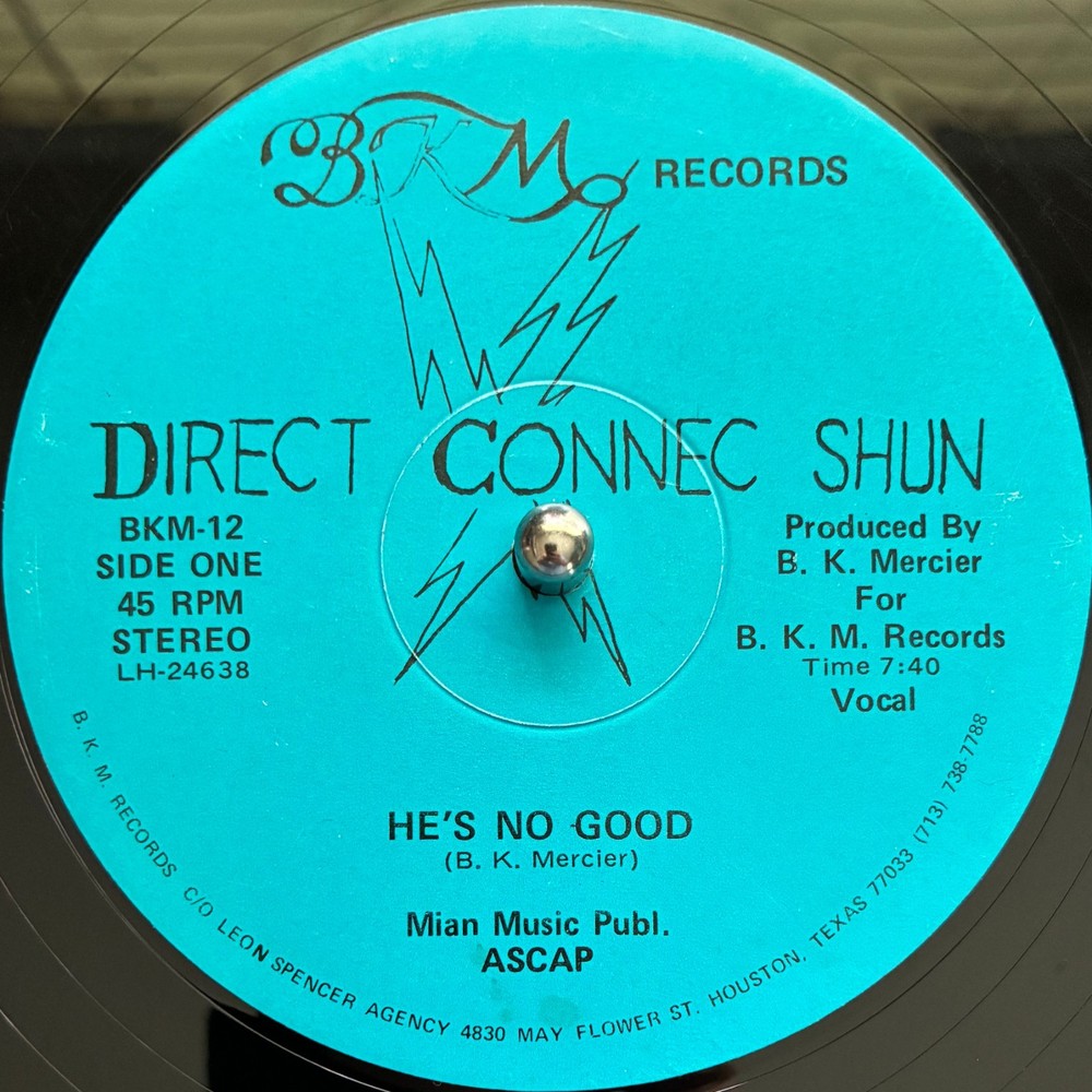 MODERN SOUL/DISCO FUNK 12″~Direct Connec Shun~He’s No Good~BKM~HEAR IT!