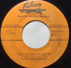 TEJANO BALADA CUMBIA 45 Carlos Guzman QUE TE HAS CREIDO TU 1981 Falcon NM