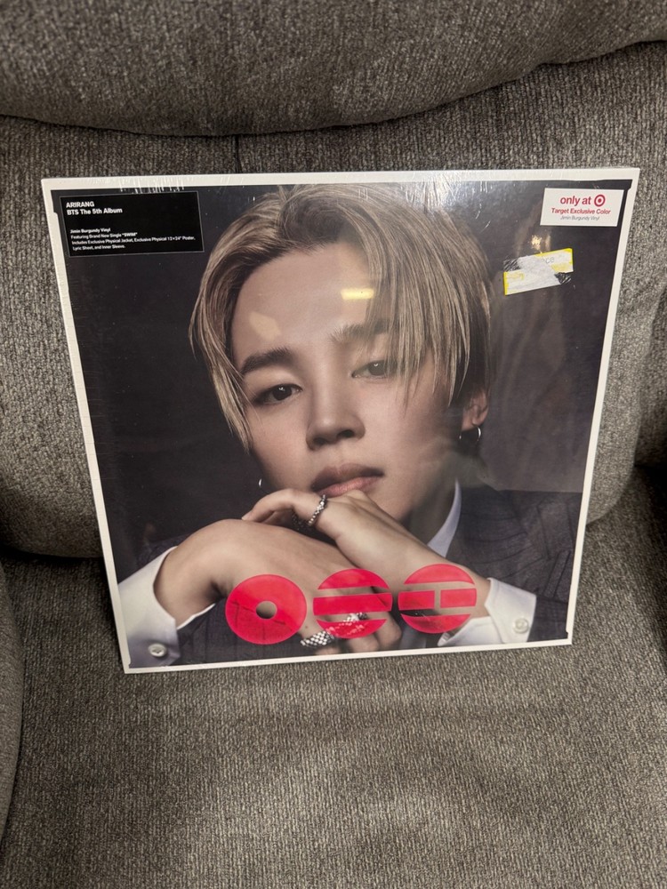 BTS – The 5th Album ARIRANG Limited Jimin Burgundy Color Vinyl LP + Poster