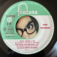 Lot of 6 French 45 Rpm EPs Vintage 1960’s Chansons VG+/VG+ Rare Vinyl France