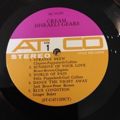 Cream – Disraeli Gears LP Atco Records SD 33-232 1969 Pressing VG/VG+ VINYL
